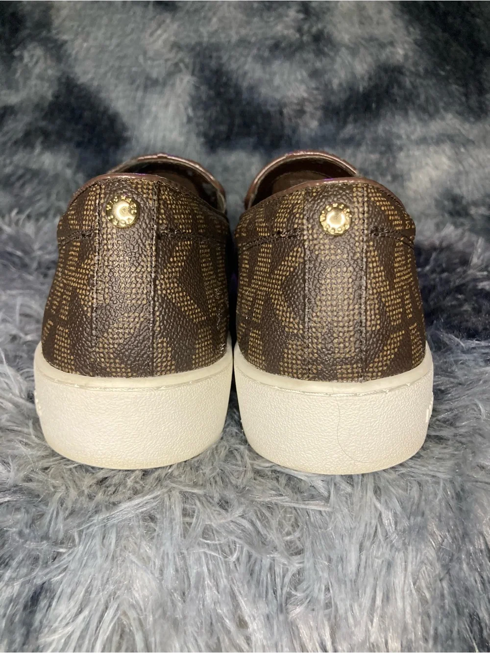 Michael Kors Brown Logo Slip-On Sneakers